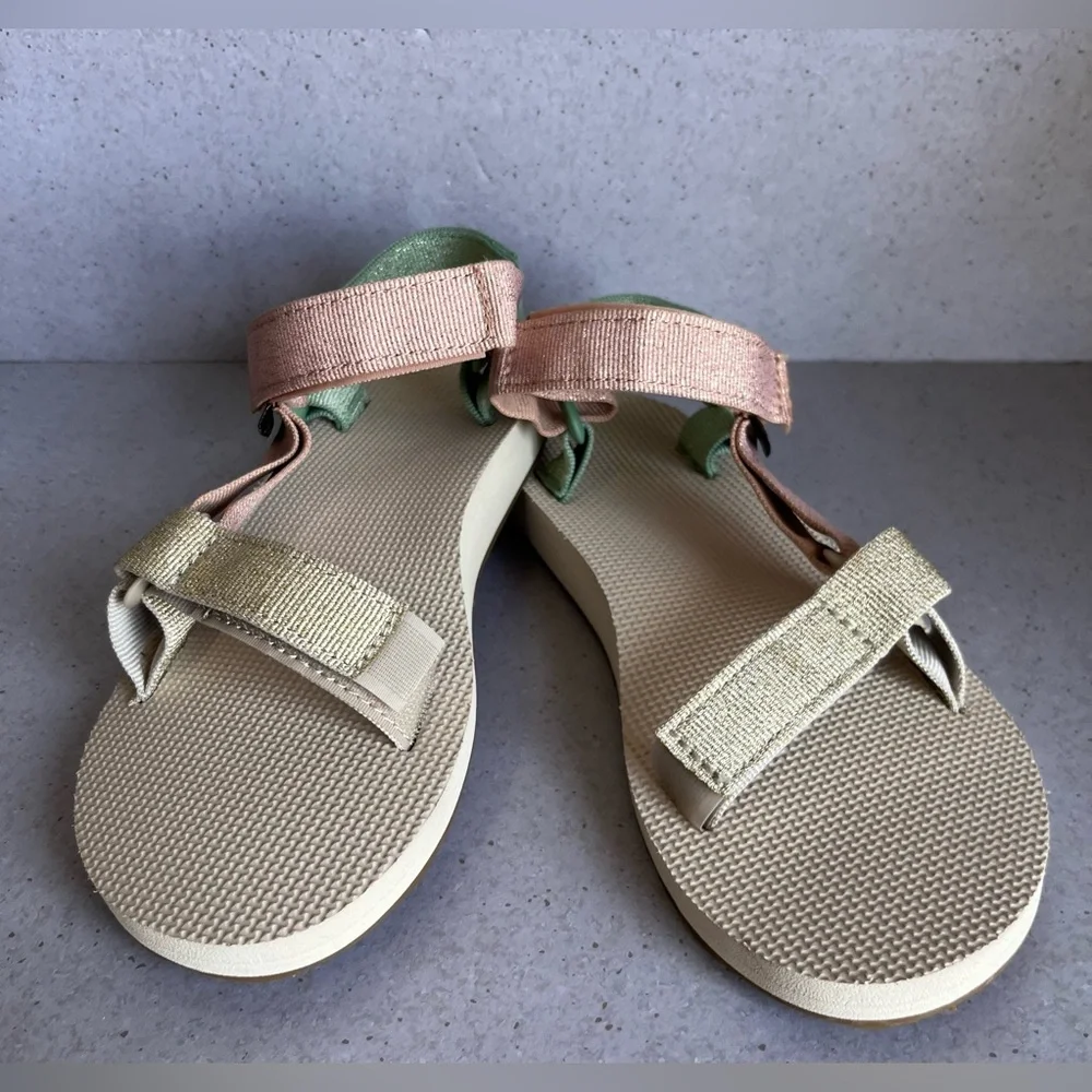 NEW Teva Original Universal Sandals 6 Metallic Clay Multi Walking Hiking Outdoor - Picture 4 of 7